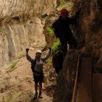 on Mauri e Miki Ferrata Burrone Giovanelli